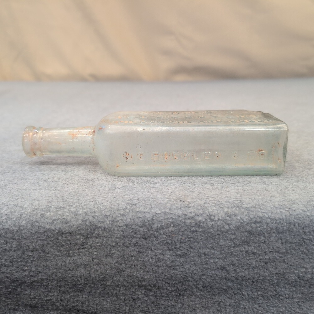 Dr Kings New Discovery For Coughs and Colds Antique Glass Bottle HE Bucklen & Co - Picture 3 of 7